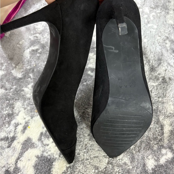 Zara Elegant Black Pointed Heels - Picture 3 of 5